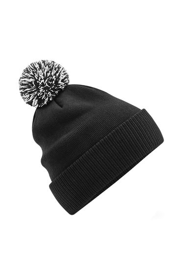 Beechfield Snowstar Recycled Beanie - Black/White