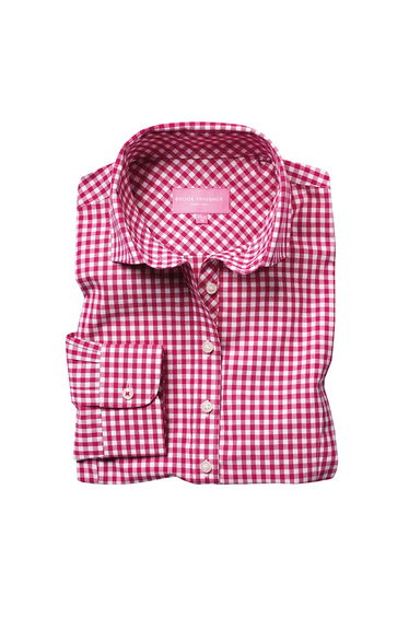 Brook Taverner Womens/Ladies Kansas Gingham Long Sleeve Shirt - Red