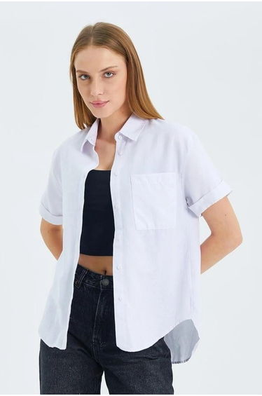 Mixray Slim Fit Poplin Shirt with Pocket