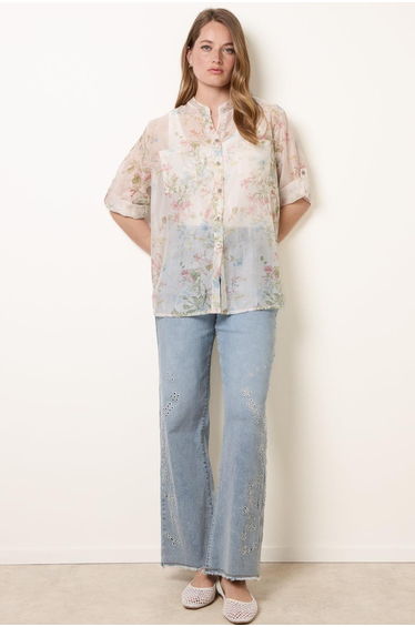 Sheer Floral Shirt