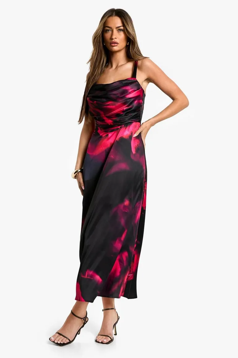 Satin Corset Dress - black