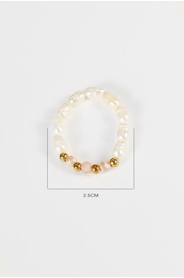 Katell Faux Pearl Beaded Rings