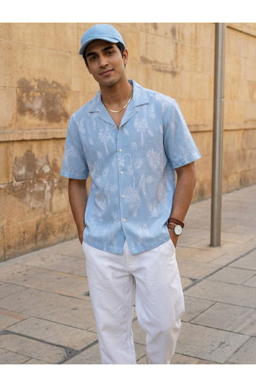 Men Comfort Floral Printed Casual Shirt