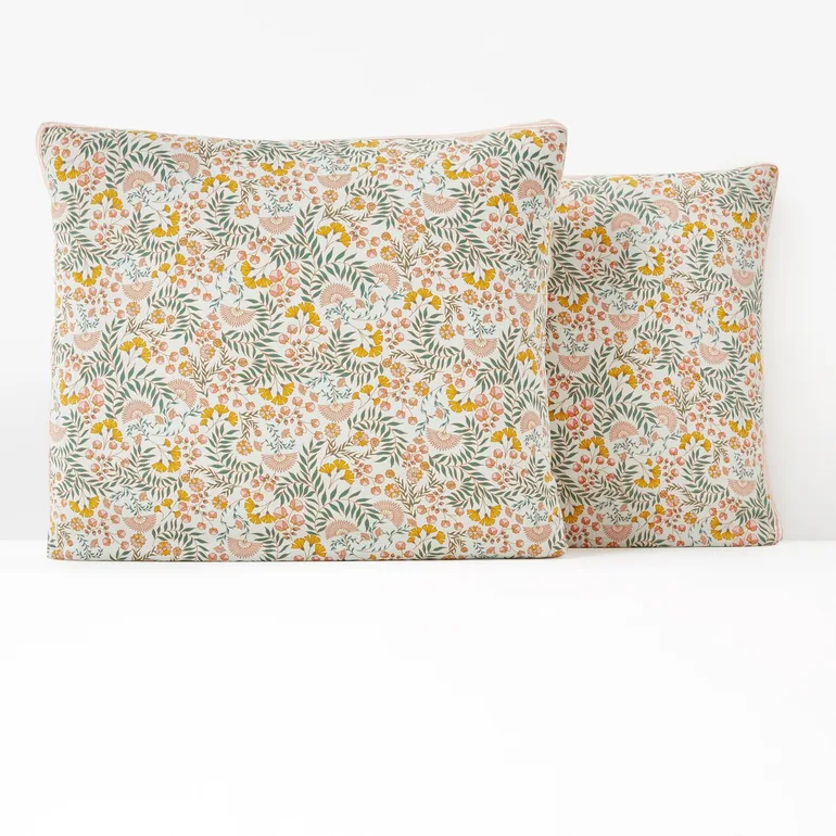 MAJARI Washed Cotton Floral Pillowcase - 1
