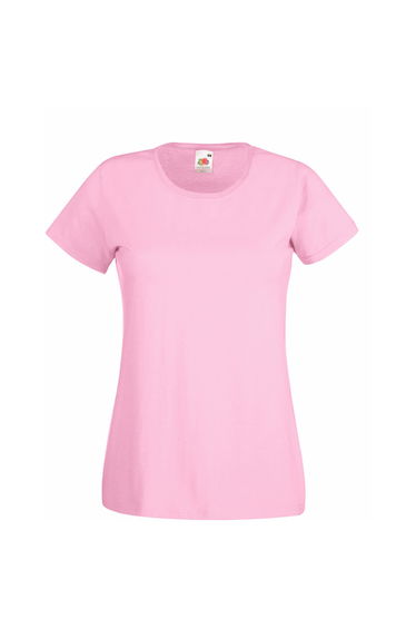 Womens/Ladies Value Fitted Short Sleeve Casual T-Shirt - Pastel Pink