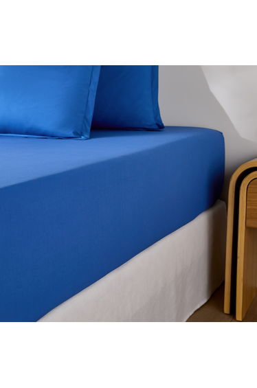Scenario 30cm High 100% Cotton Percale Fitted Sheet