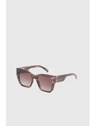 Chunky Framed Cat Eye Sunglasses - brown - 1