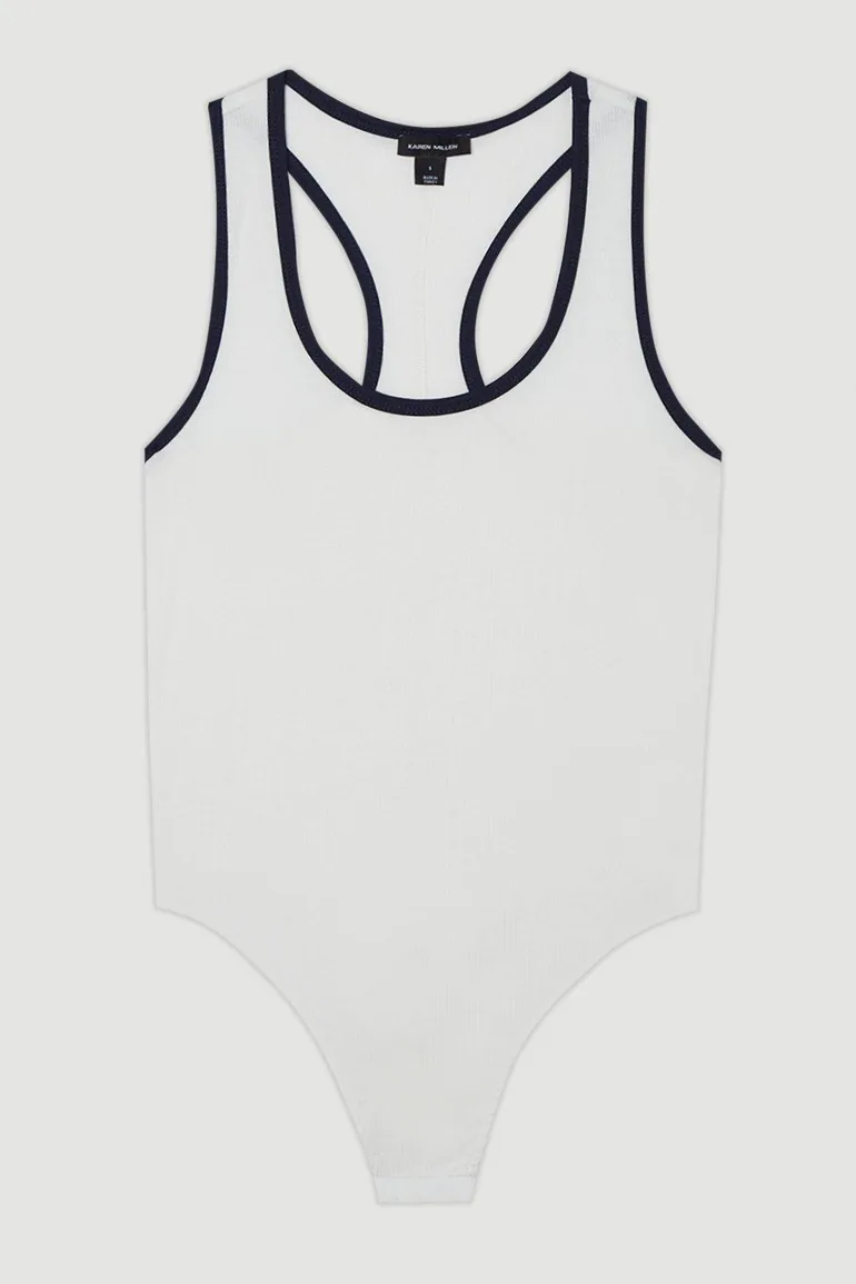 Archive Collection - Tipped Ribbed Bodysuit - 3