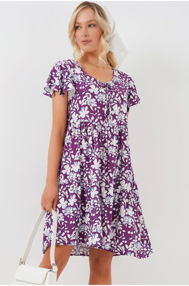 V-Neck Short Dress