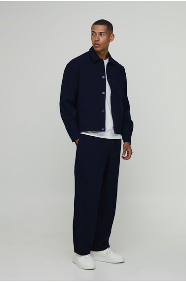 Tailored Pleat Front Relaxed Fit Linen Look Co-Ord Trousers