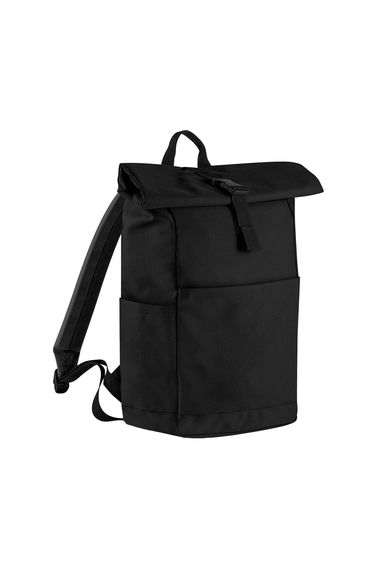 Bagbase Premium Roll Top Recycled Backpack - Black