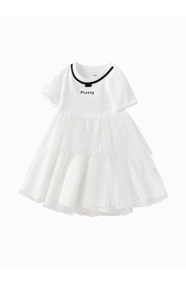Girls' Dress With Front Print