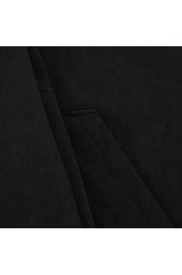 هودي بسحاب أمامي لون أسود