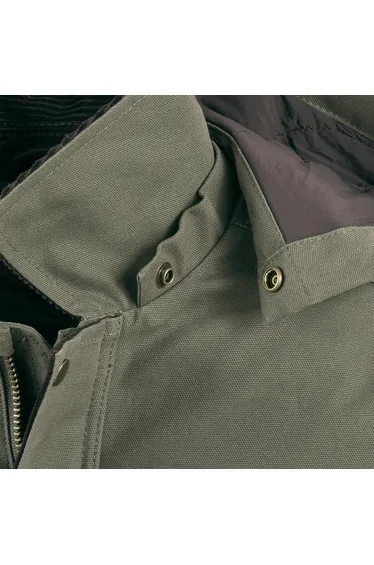 Removable Hood Jacket with Corduroy Collar