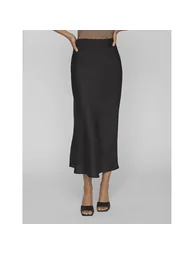 Satin Midaxi Skirt with High Waist - 2
