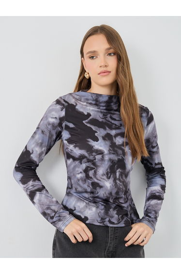 Dye Print Long Sleeve Top
