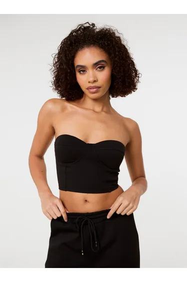 Bustier Jersey Zip Back