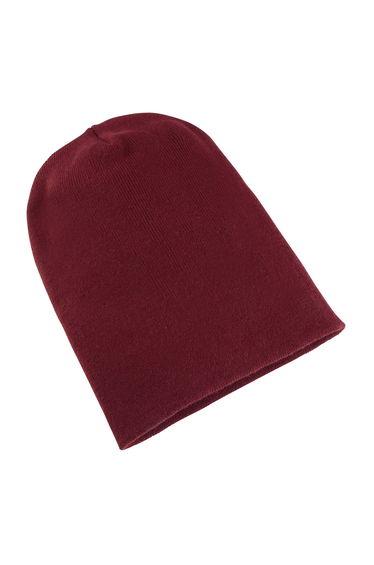Yupoong Flexfit Unisex Heavyweight Long Beanie Winter Hat - Maroon