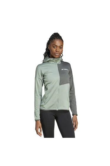 Women's adidas Terrex Xperior Climawarm Light Fleece Jacket in Silver