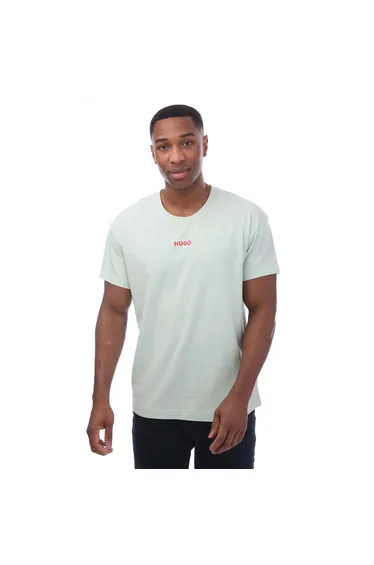 تيشيرت هوجو بوس قطن أخضر بأكمام قصيرة
