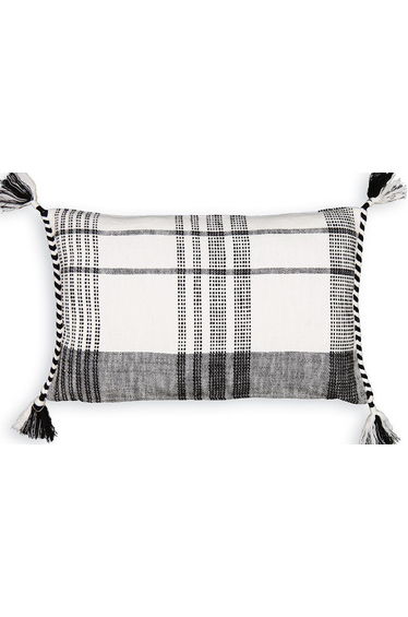 Parfeti Woven Check 100% Cotton Rectangular Cushion Cover