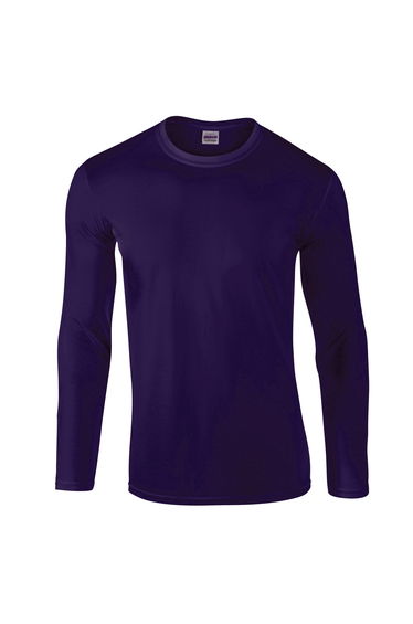 Gildan Adult Softstyle Long-Sleeved T-Shirt - Fan Dark Purple