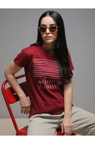 Women Regular Fit Embroidery T-Shirt