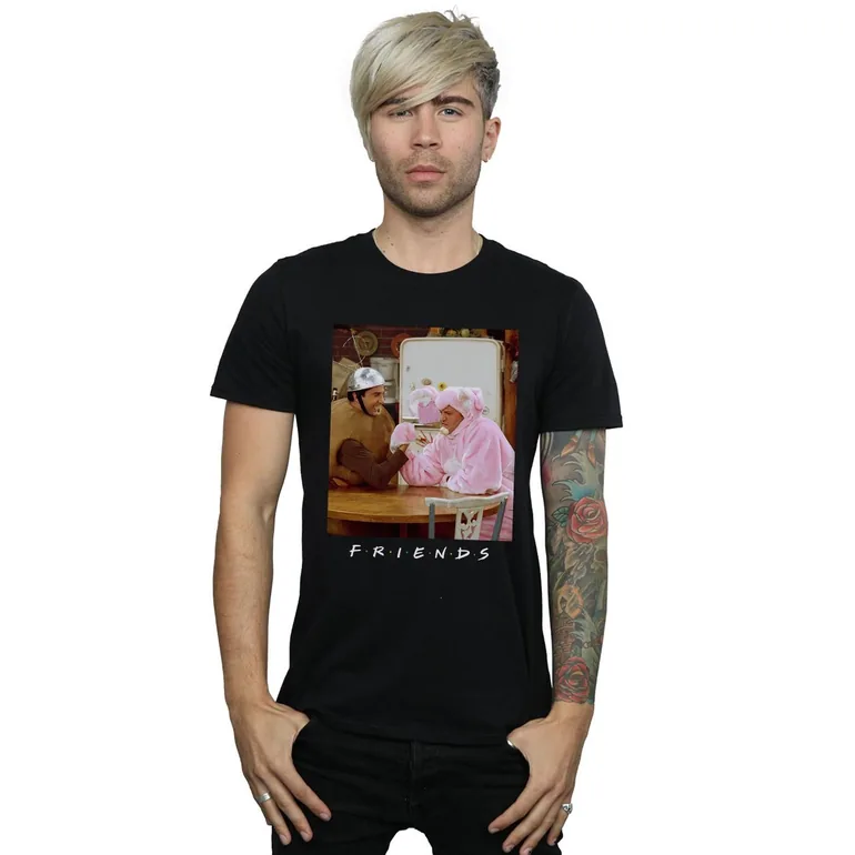 Friends Mens Ross And Chandler Arm Wrestling T-Shirt
