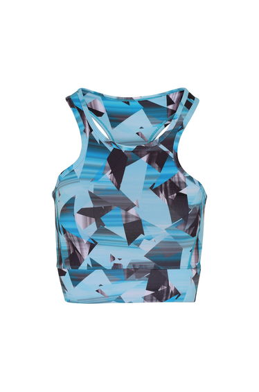 TriDri Womens/Ladies Performance Sports Mid Length Bra - Turquoise