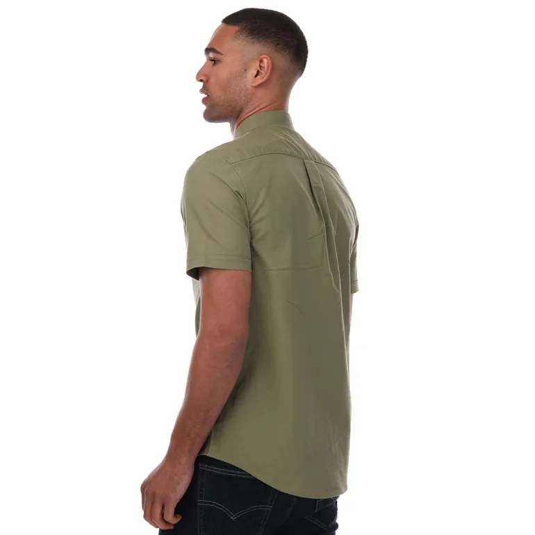 Men's Farah Drayton Short Sleeve Shirt in Green - 1