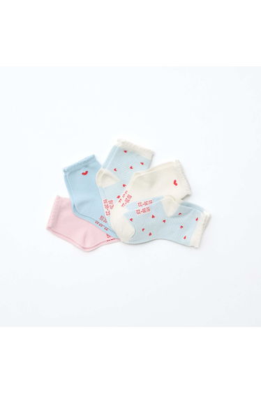 Pack of 5 pairs of stretch knit socks PINK