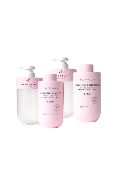 Hair Gain Hydrating Shampoo & Conditioner Starter Kit – Refillable P