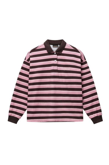 Napapijri Womens/Ladies Lehua Striped Polo Shirt - Brown/Pink