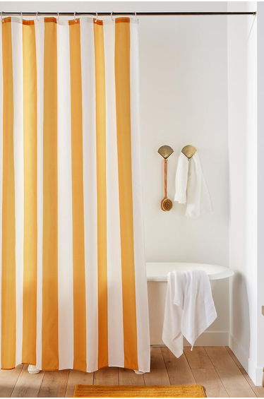 Hendaye Striped Shower Curtain