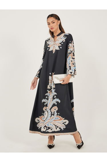 Maxi Jalabiya with Digital Print