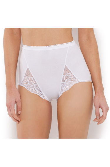 Pack of Two Cotton and Lace Maxi Briefs