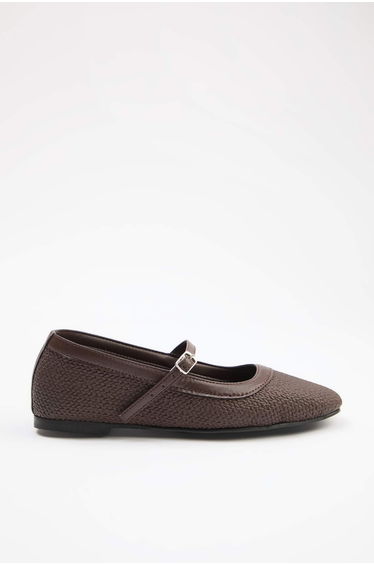 Brown Mary Jane Ballet Flats