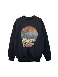 Netflix Boys Stranger Things LA Gradient Sweatshirt - Black - 1