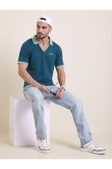 Men Relaxed Fit Printed Polo