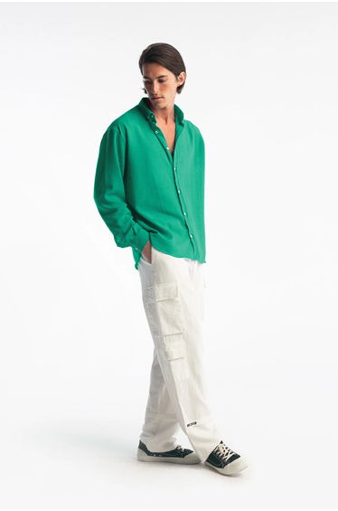 GIESTO Oversized Button-Up Long Sleeve Shirt