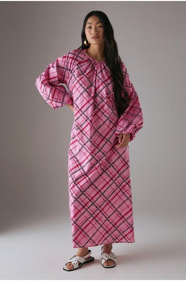 Petite Cotton Trapeze Smock Dress