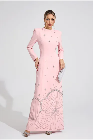 Persephone Pink Diamond Maxi Dress