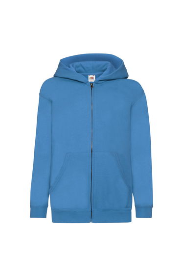 Fruit Of The Loom Childrens/Kids Unisex Hooded Sweatshirt Jacket - Azure Blue