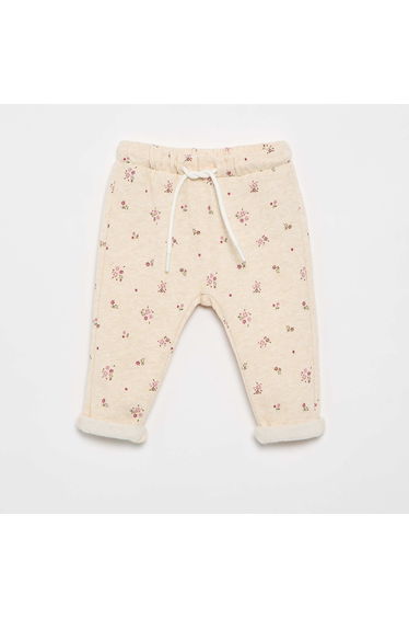Patterned jogging pants BEIGE
