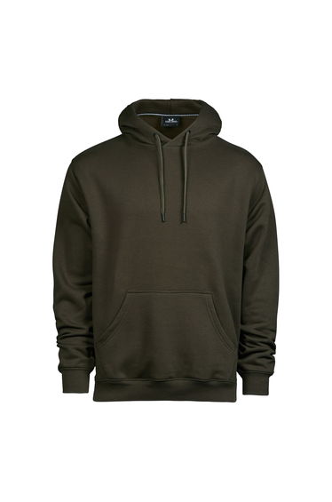 Tee Jays Mens Hooded Cotton Blend Sweatshirt - Dark Olive