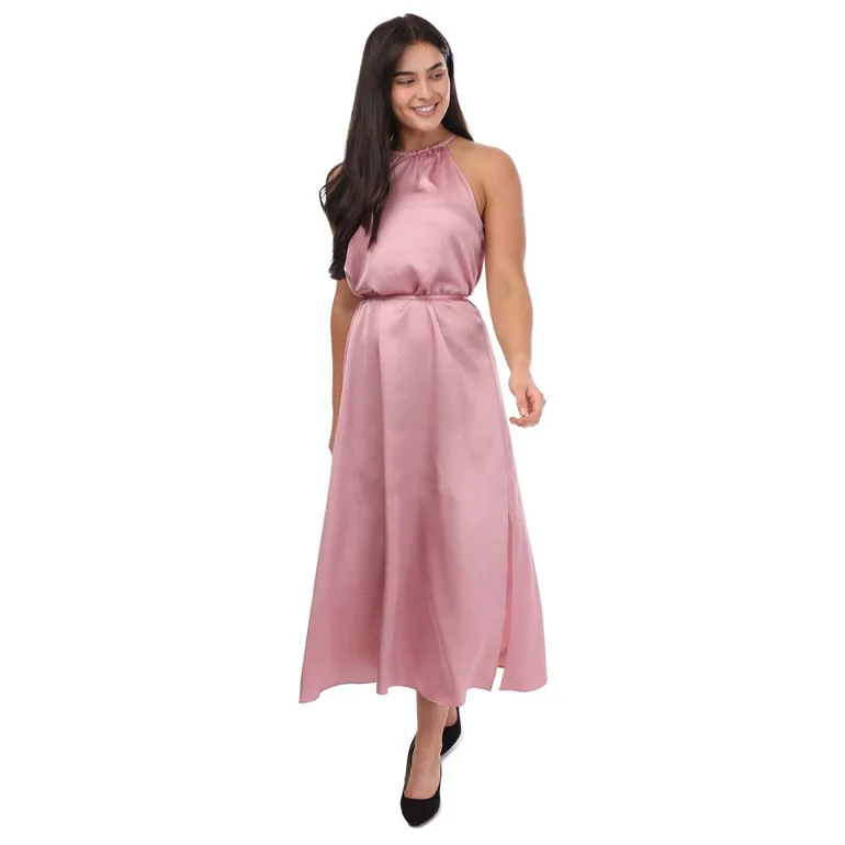 strapless open back dress BRAND NEW TED BAKER NISTEE NEON PINK PLEATED SIDE SKATER DRESS SIZE 3 –  Whispers Dress Agency main image 0