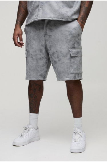 Plus Antique Faux Suede Shorts