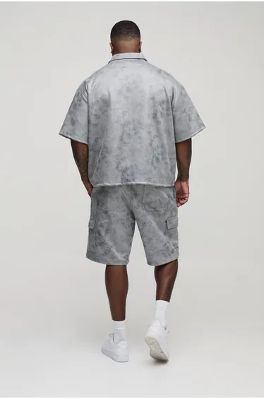 Plus Antique Faux Suede Shorts