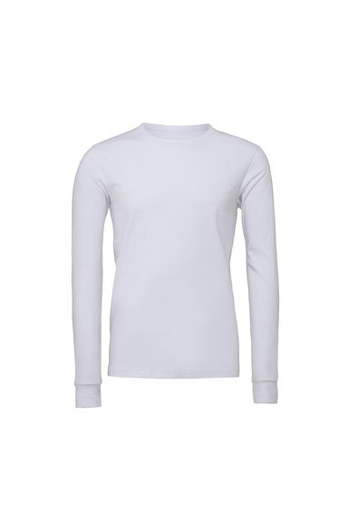 Bella + Canvas Adults Unisex Jersey Long Sleeve T-Shirt - White