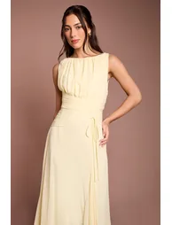 Soft Mesh Cinched Waist  Dress - 1